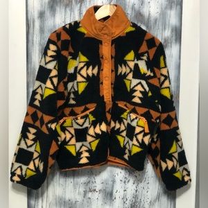 Free People Rocky Ridge Jacket Night Sky Combo Small - NWOT